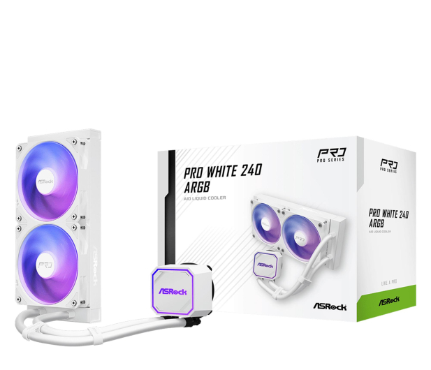 ASRock Pro White 240 ARGB 2x120mm - 1502296 - zdjęcie 8